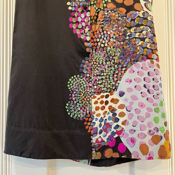 Anthropologie Ali Ro Women’s 4 100% Silk Multi Fabric Print Mini Dress Abstract - Picture 7 of 11